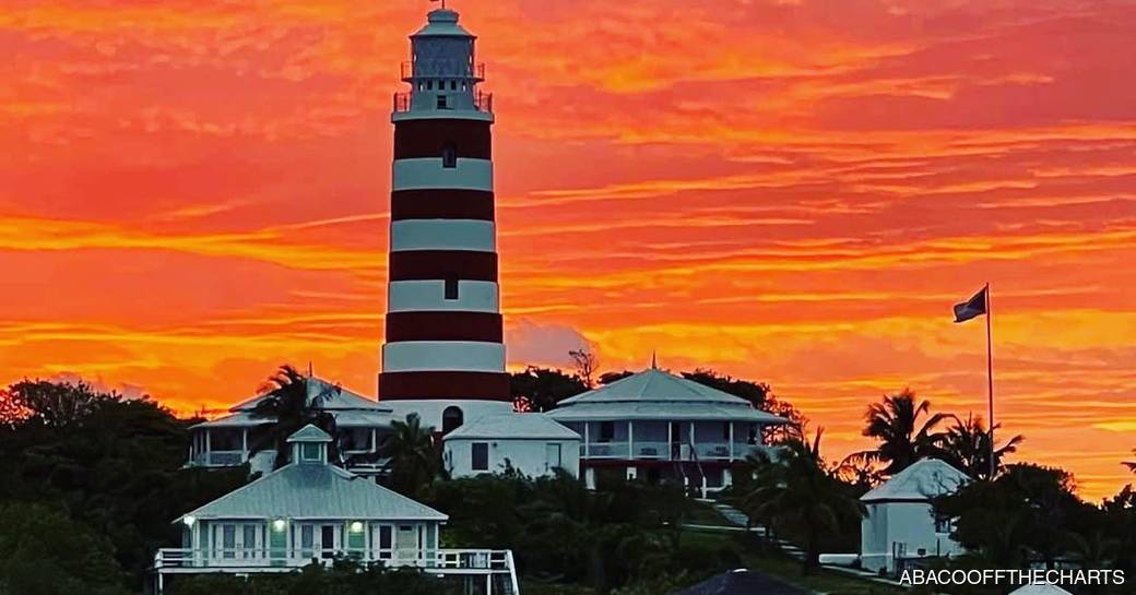 Hope Town Lighthouse Bahamas sunset