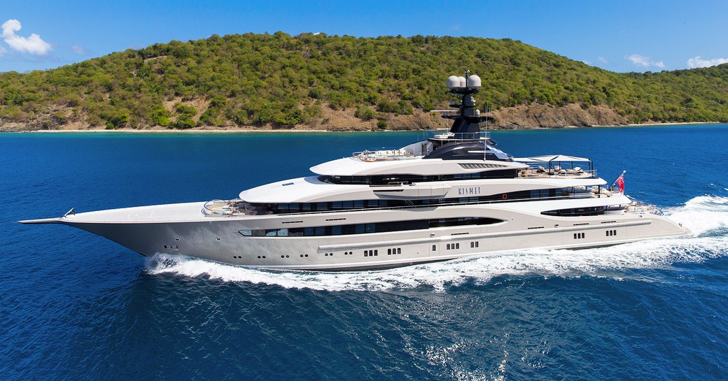 superyacht KISMET cruising on a private yacht charter