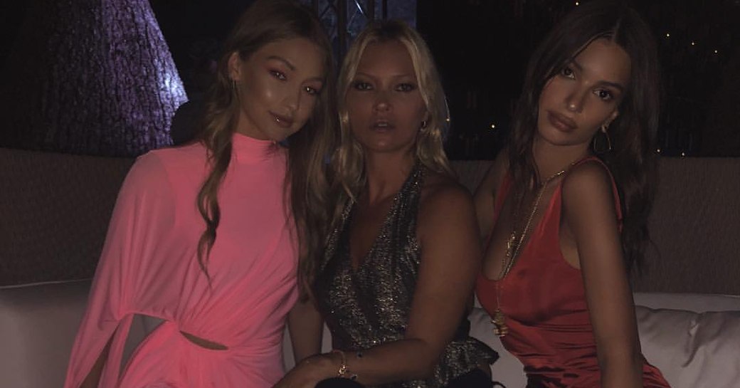 gigi hadid and friends in nammos mykonos