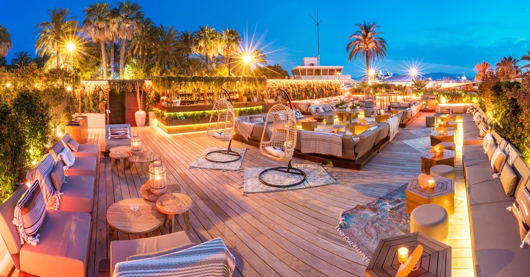 Rooftop terrace at La Baoli in Cannes, France