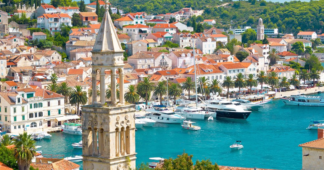 Yachts in a harbour in Croatia