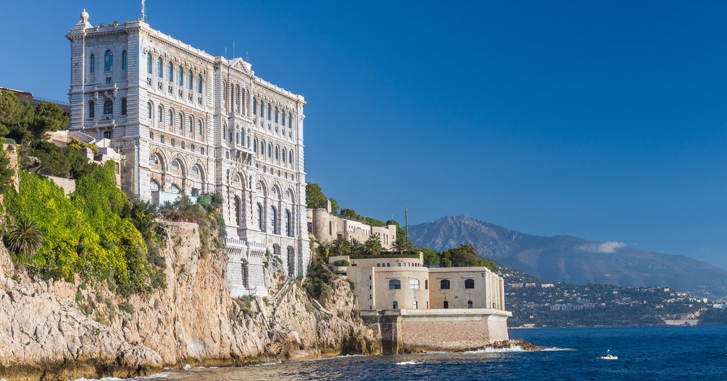 oceanographic museum of monaco on hill by the sea