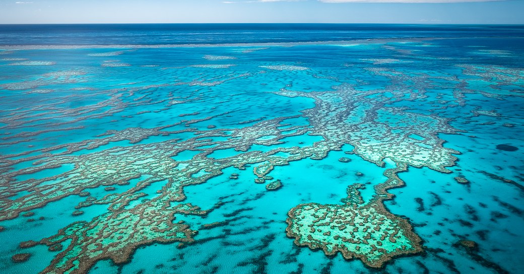 View over the Great Barrier Reef, Australia