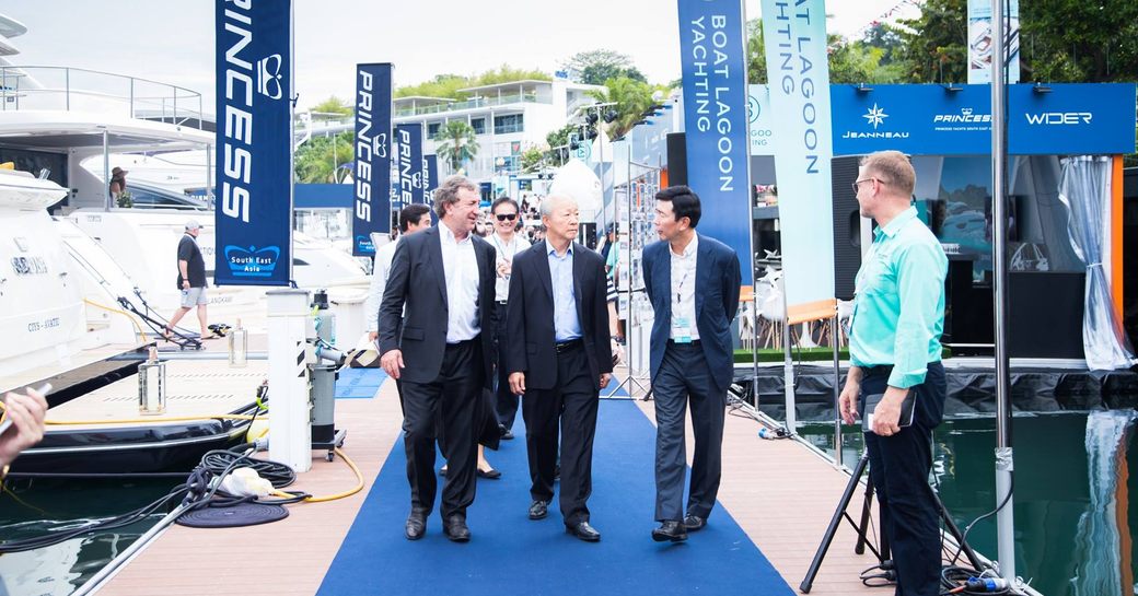Andy Treadwell walks the boardwalks at the Singapore Yacht Show 2017
