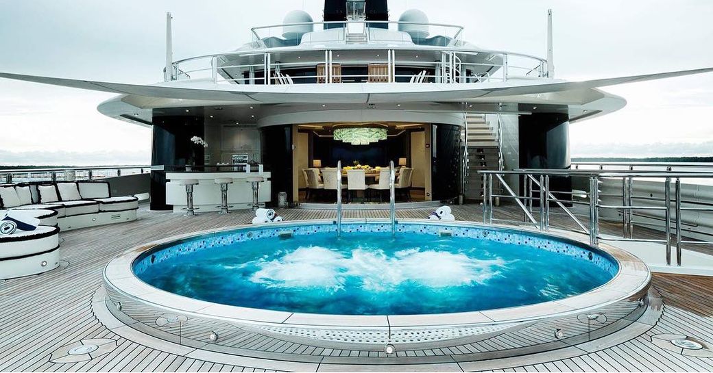 Swimming pool onboard MY tranquility