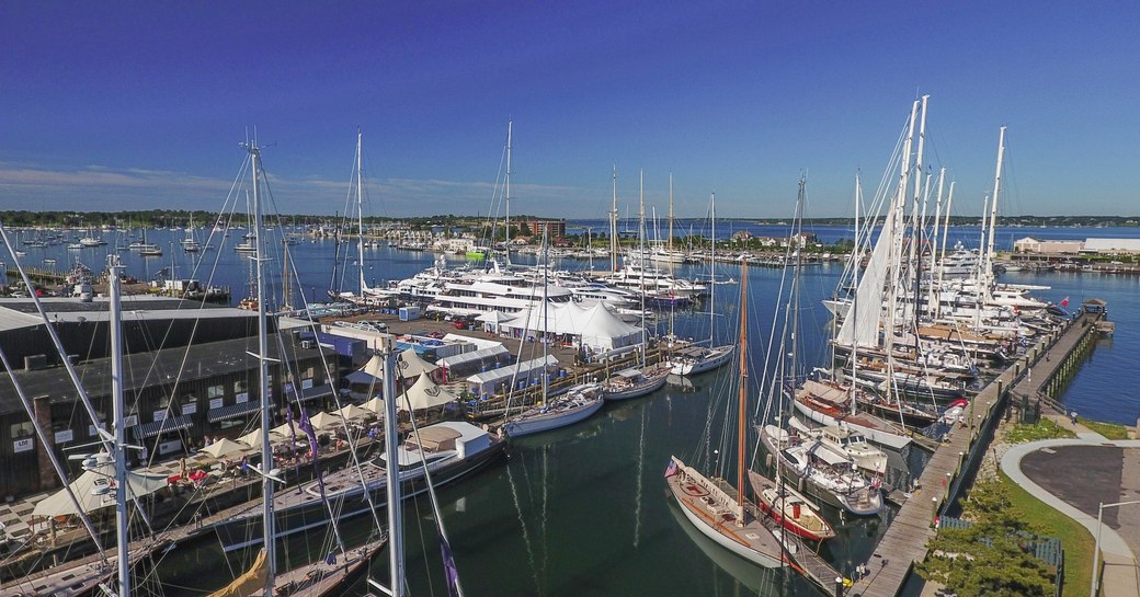 Newport Harbour during the Newport Yacht Charter Show 