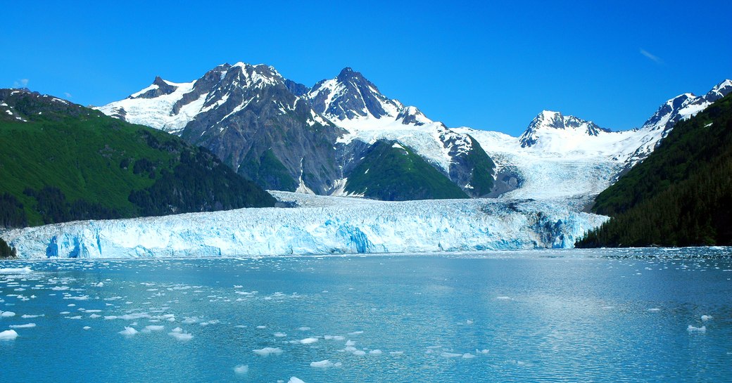 Alaska with mountains and water