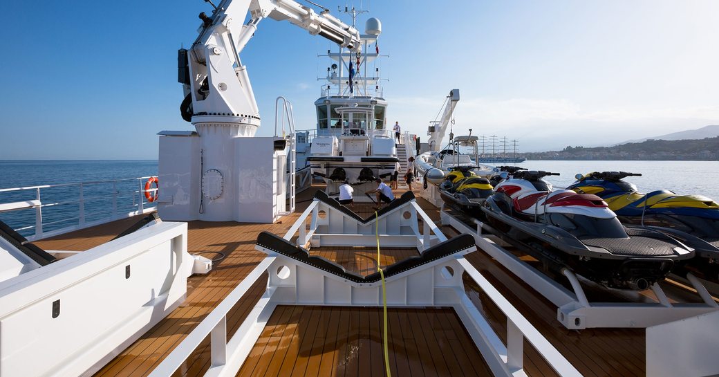 storage onboard a yacht support vessel