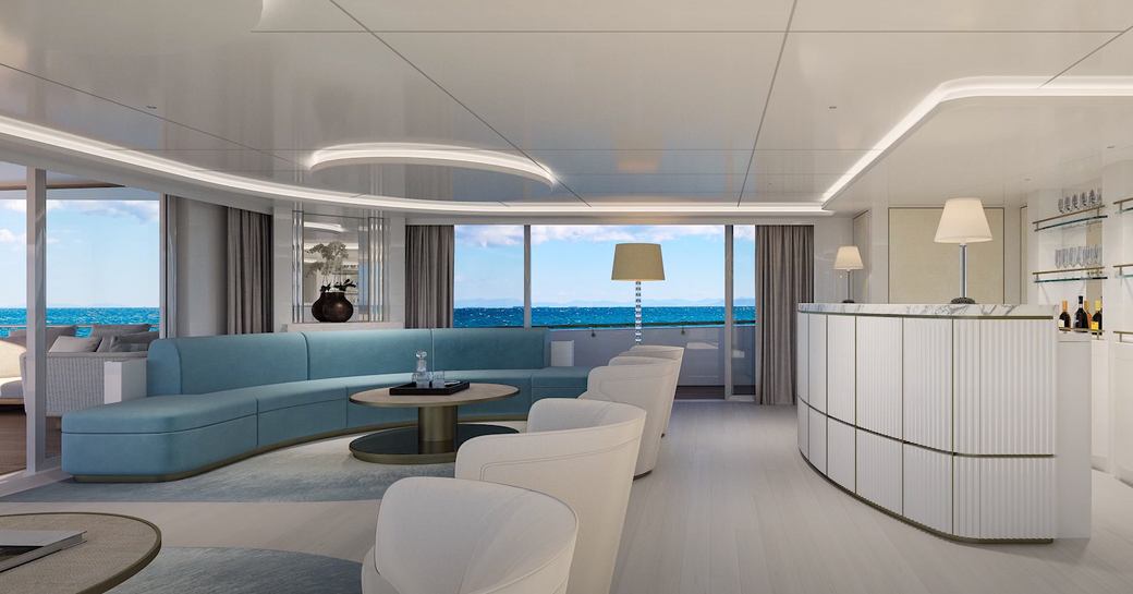 Sky lounge on board charter yacht Coral Ocean