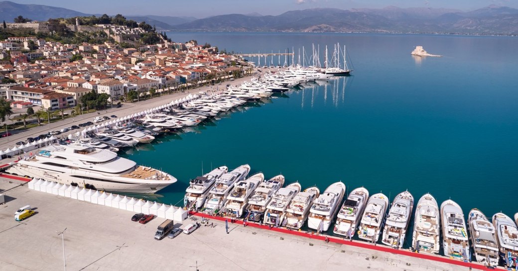 Aerial view looking down on MEDYS in Nafplion, Greece