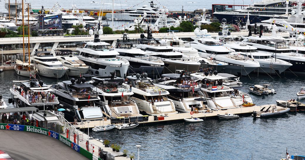 Port Hercule and many superyacht charters berthed