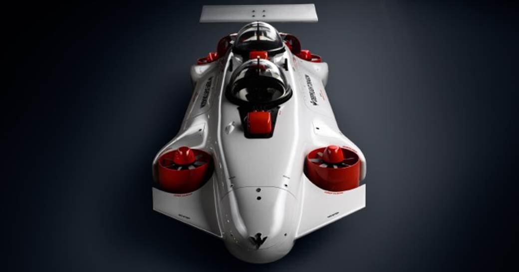 new DeepFlight Dragon Submarine on display at the Monaco Yacht Show