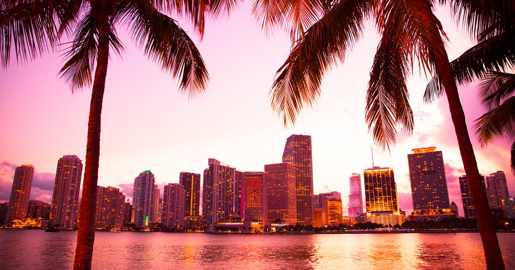 Miami skyline at dusk