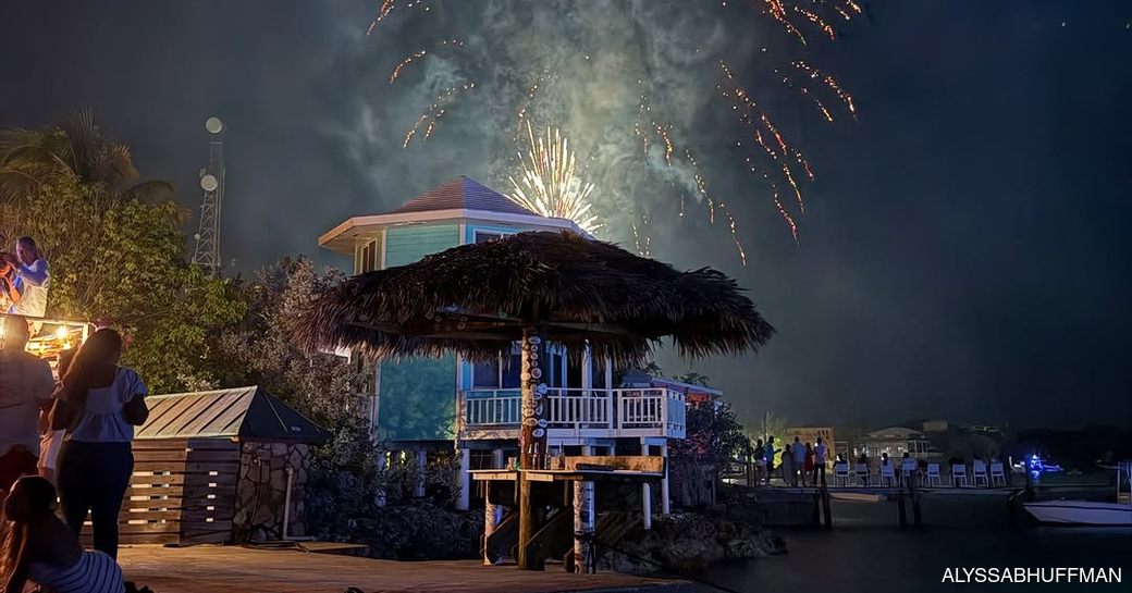Staniel Cay Yacht Club exterior night