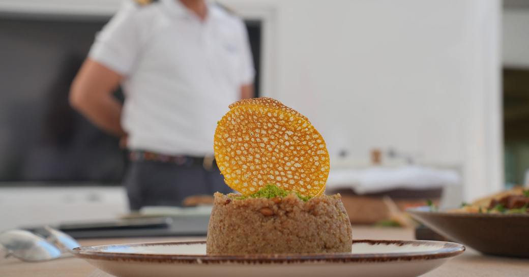 A dish prepared by a superyacht chef for the TYBA Chef's Competition