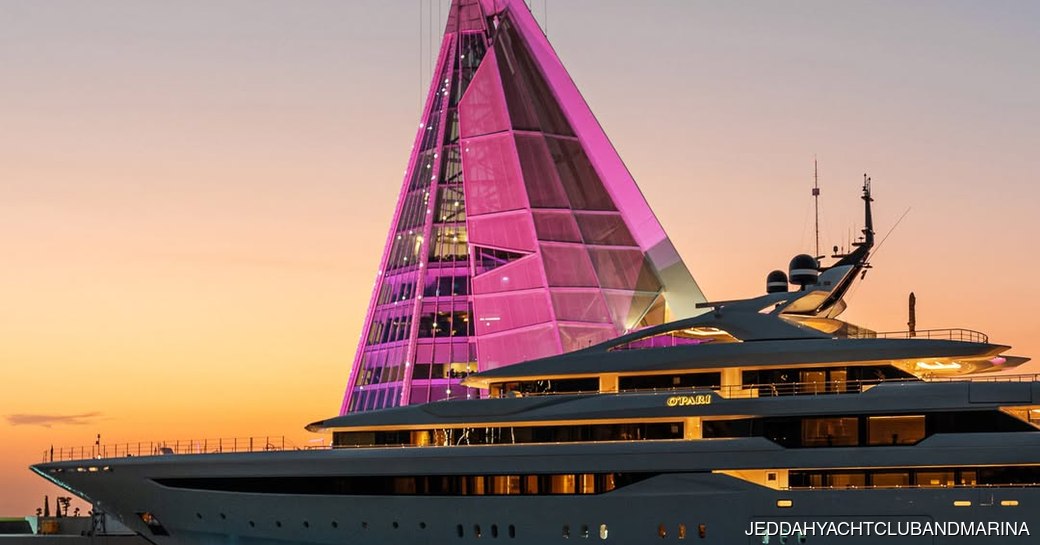 Jeddah Yacht Club & Marina building, yacht