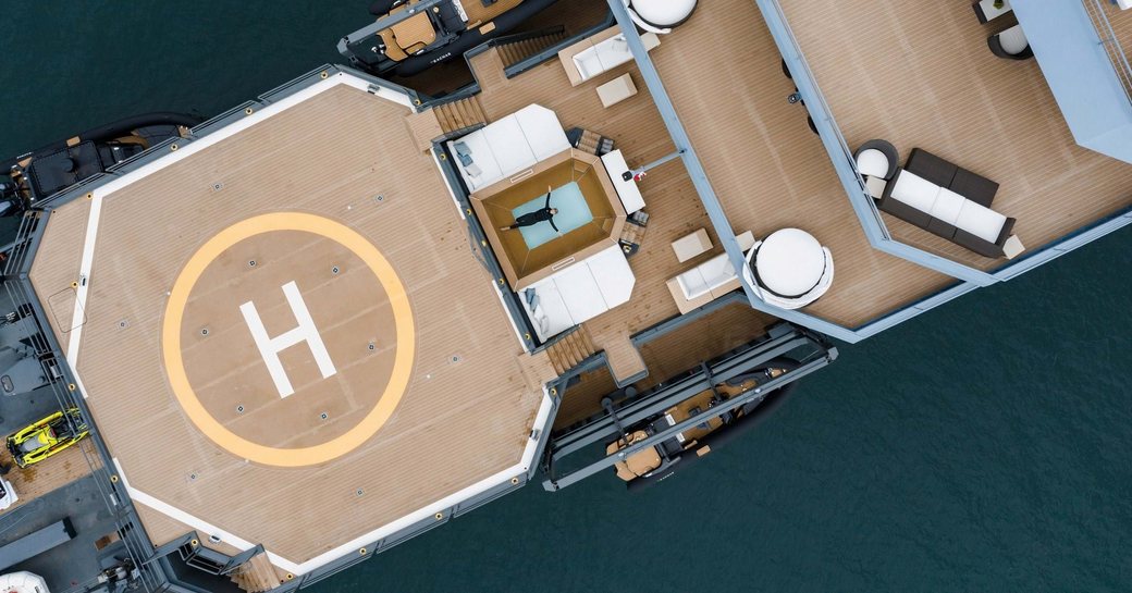 Helipad onboard MY Ragnar