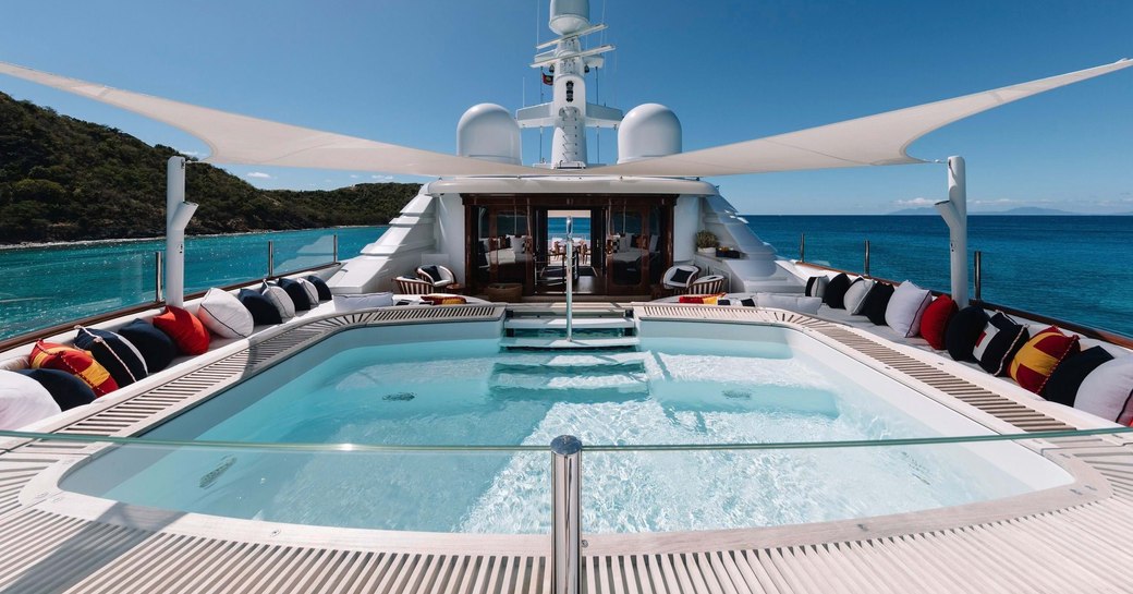 Sundeck pool onboard MY Flag