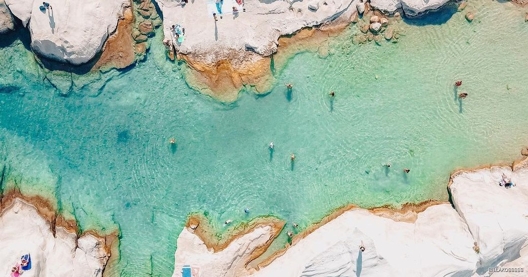 unique beach in milos, greece