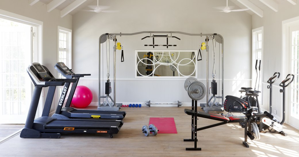 Dedicated gym on Thanda Island Resort