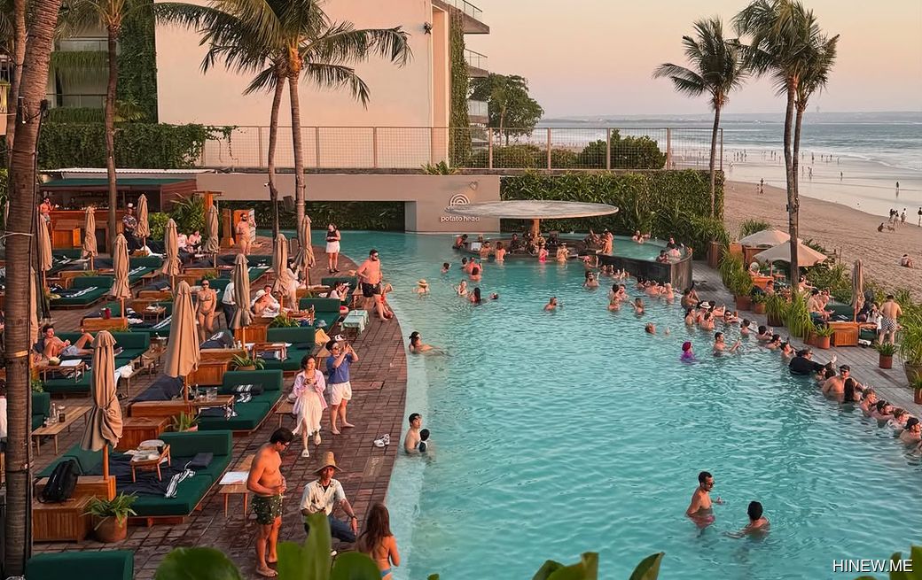 Potato Head Beach Club Bali pool and loungers