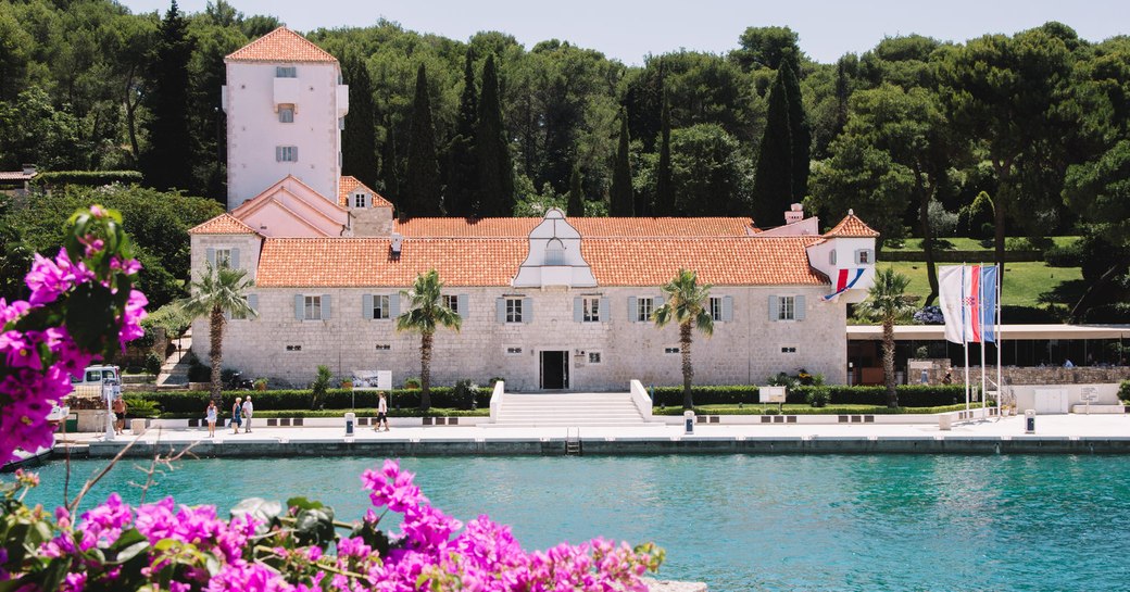 beautiful Martinis Marchi hotel overlooking the waterfront in Solta island