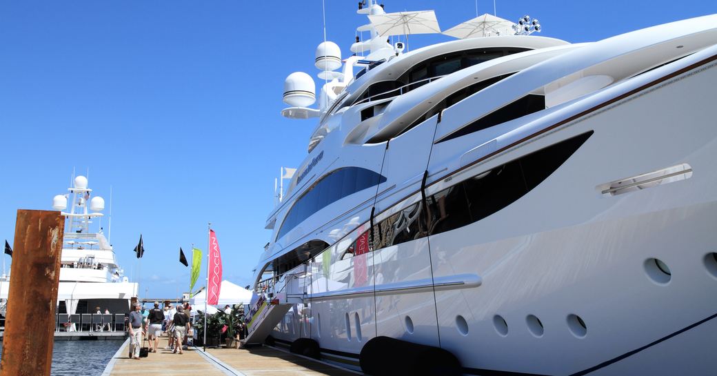 Superyacht at the Palm Beach International Boat Show