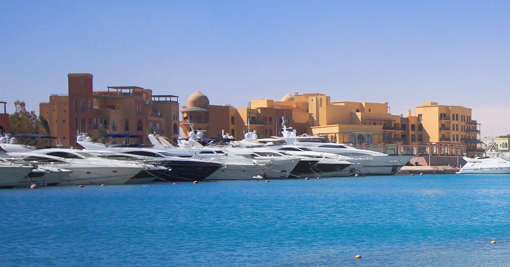 Motor yacht charters berthed in Egypt