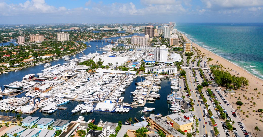 Aerial view looking over Fort Lauderdale