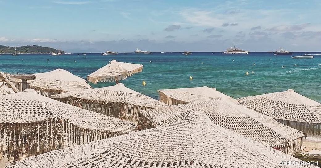 Parasols at Verde Beach St Tropez