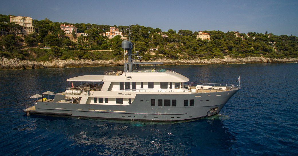 luxury yacht ZULU cruising on a luxury yachting vacation