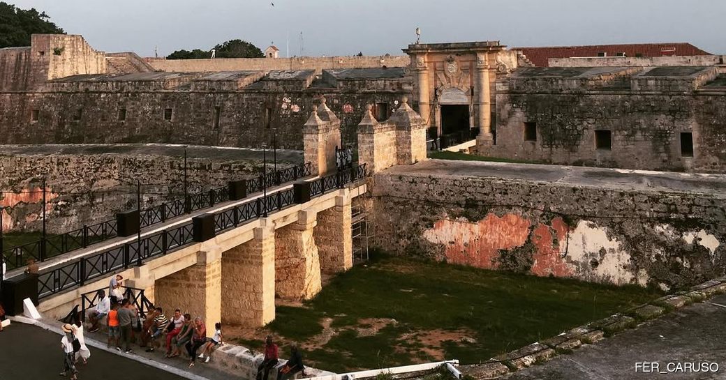 Fort of San Carlos of the Cabin Cuba entrance