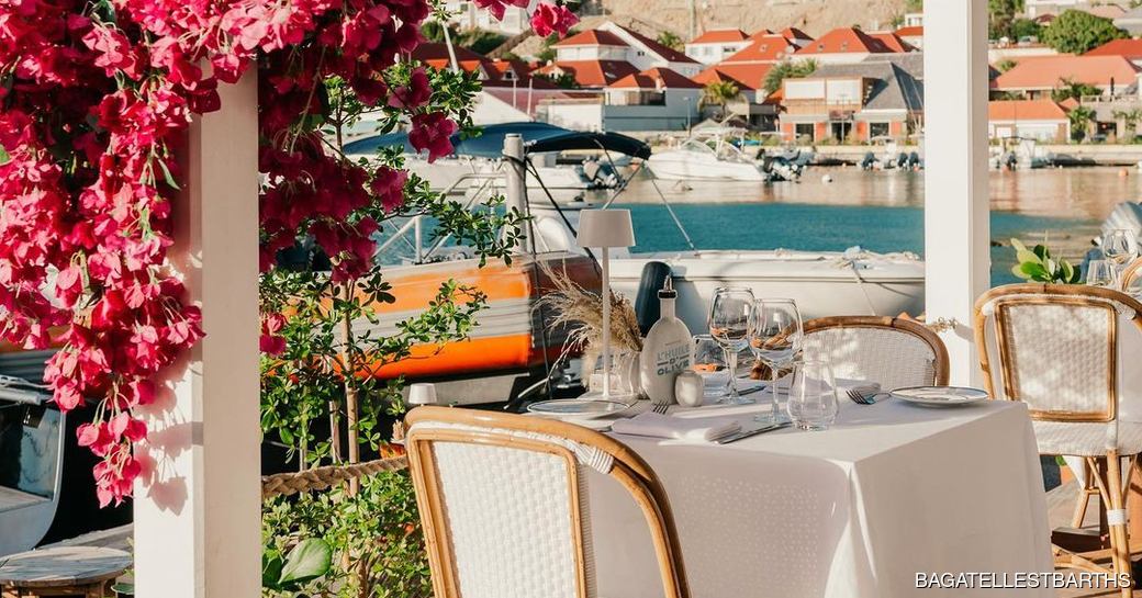 Bagatelle St Barts table set for a meal