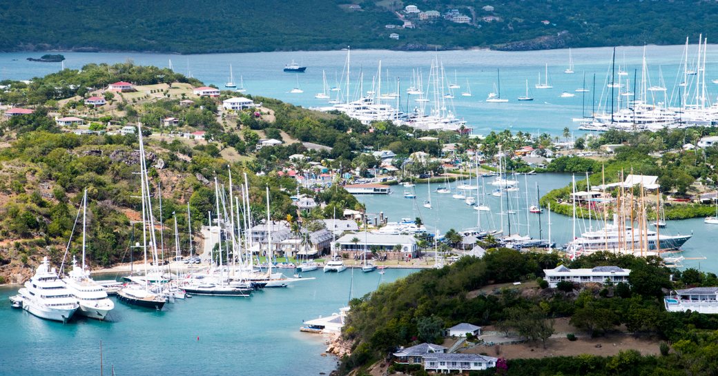 Overhead view of Nelson's Dockyard, Antigua