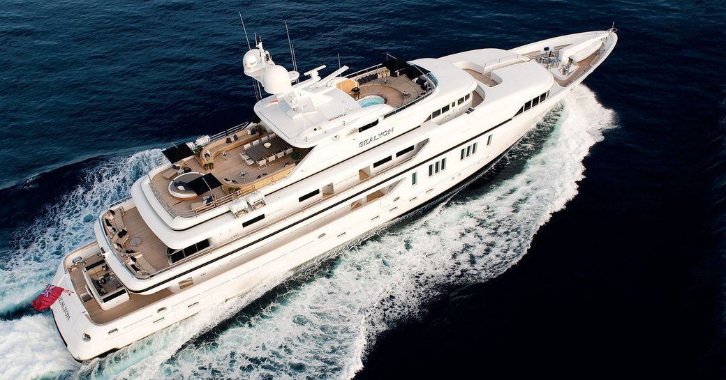 superyacht SEALYON cruising in the Caribbean on a luxury yacht charter