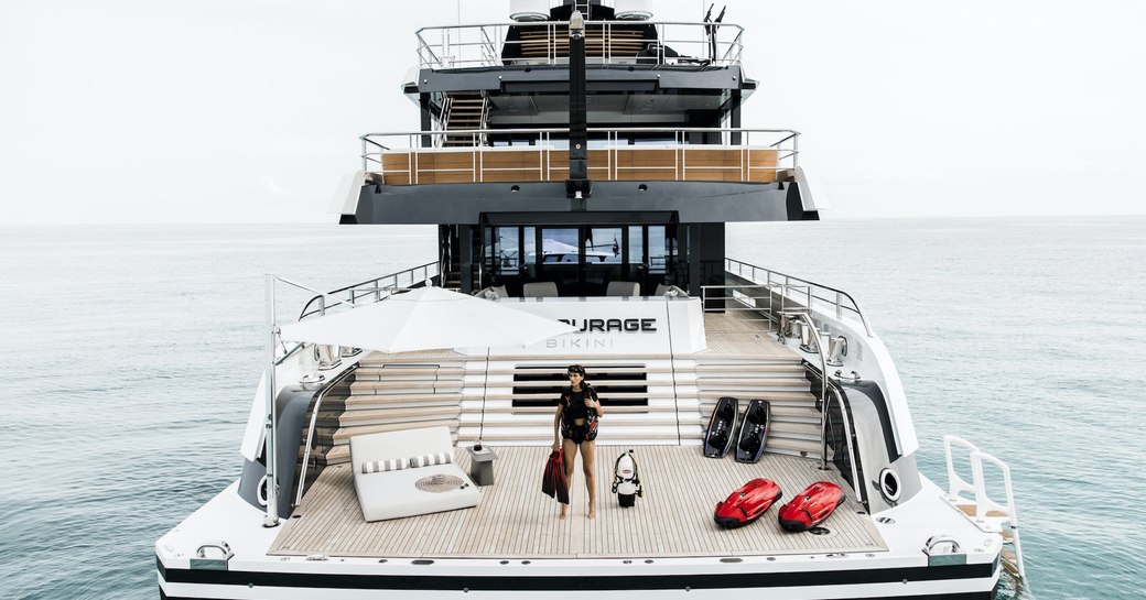 Toys on board charter yacht ENTOURAGE