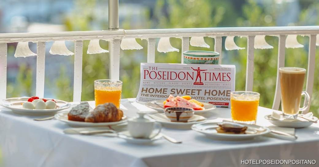 Il Tridente Positano breakfast table