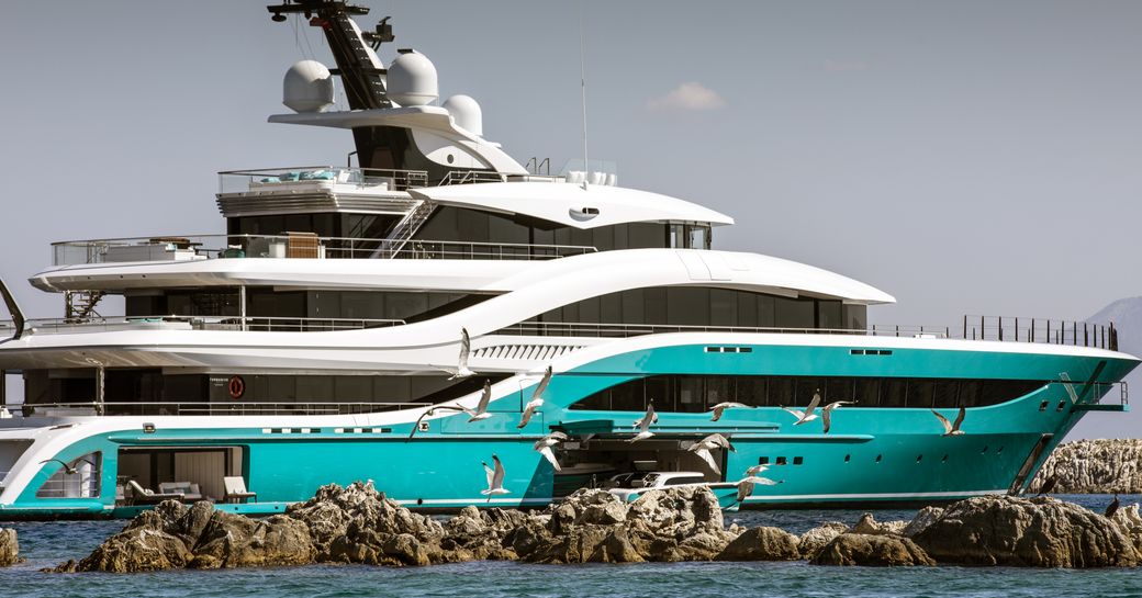 superyacht GO soon after her launch from Turquoise shipyard