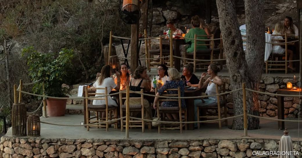 Cala Gracioneta Ibiza outdoor dining area