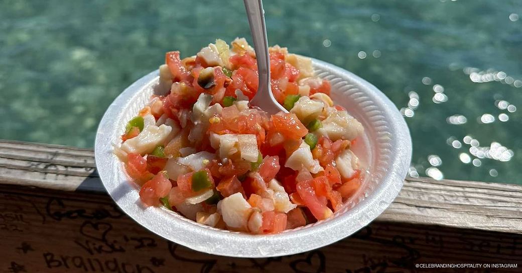 Freshly made conch salad from Stuart's 