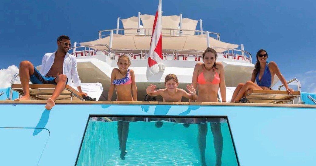 family friendly pool superyacht axioma