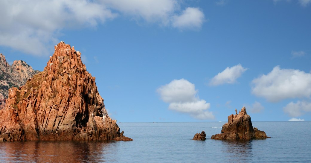 spectacular rock formations of Scandola National Park in Corsica