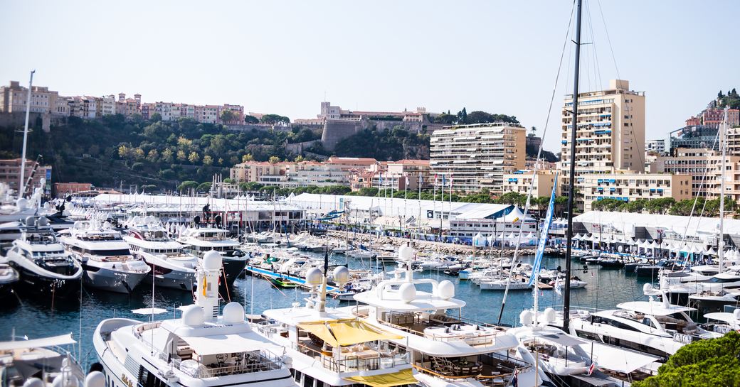 Port Hercules during the Monaco Yacht Show