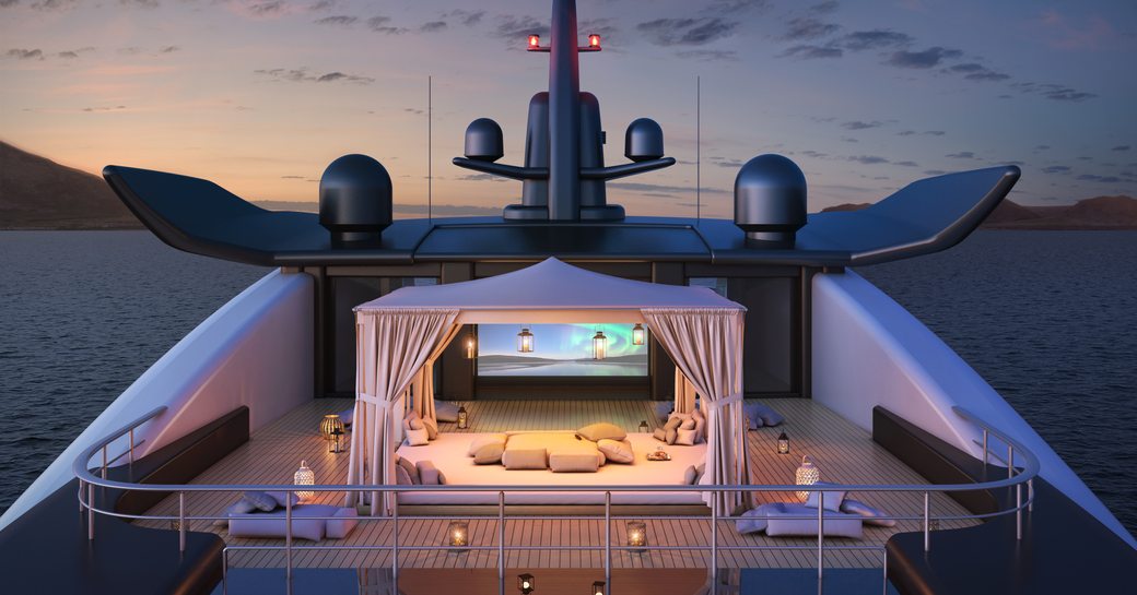 The sundeck cinema of superyacht concept AMARA