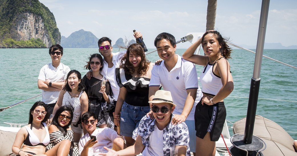 attendees at the Thailand Yacht Show & Rendezvous enjoy a yacht trip 