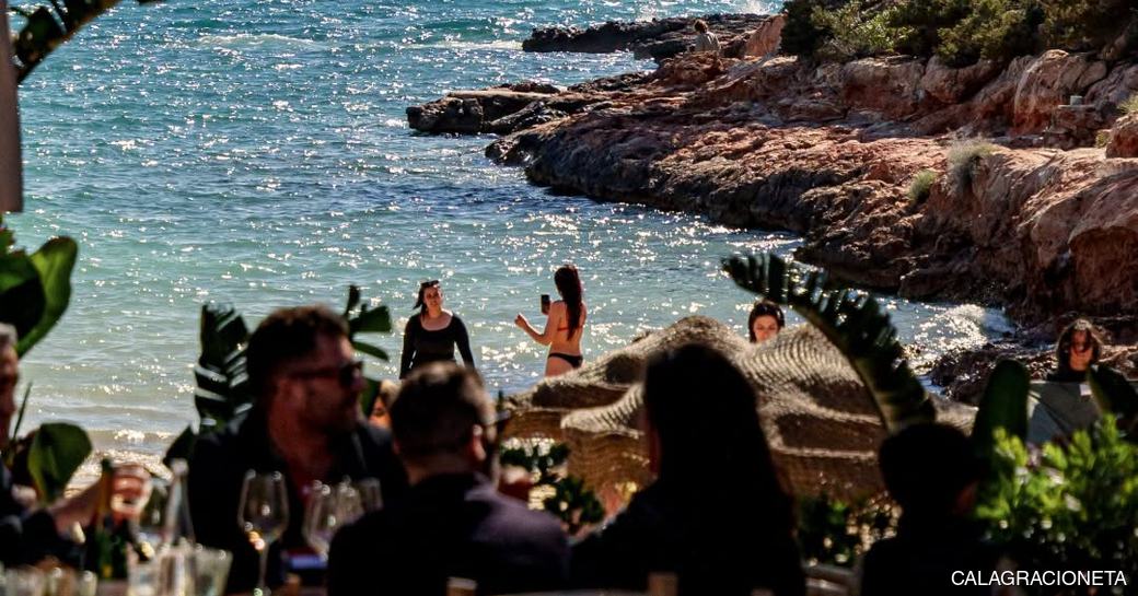 Cala Gracioneta Ibiza outdoor dining area, coast