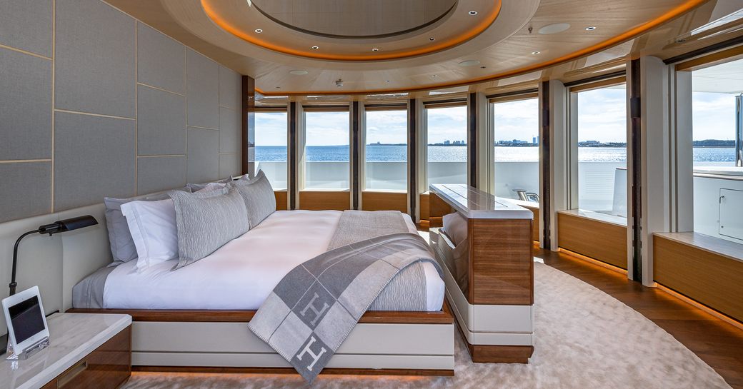 Owner's suite onboard Charter yacht TOP FIVE II