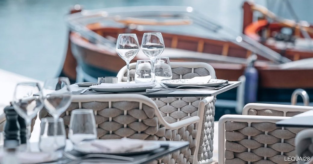 Le Quai 28 waterfront dining area