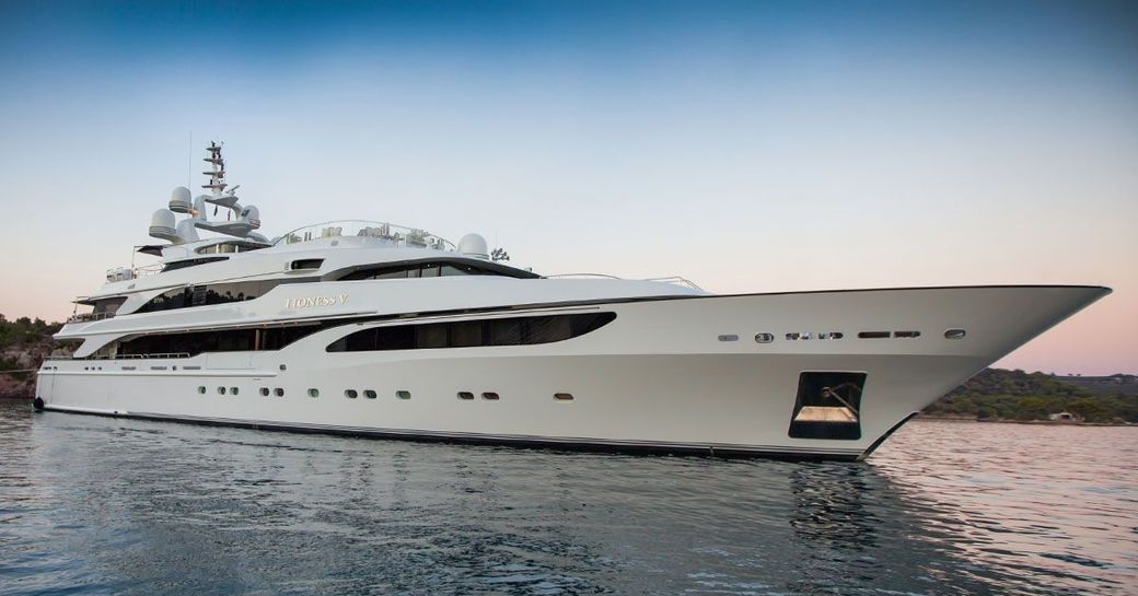 superyacht ‘Lioness V’ cruises the East Mediterranean on luxury yacht charters this summer