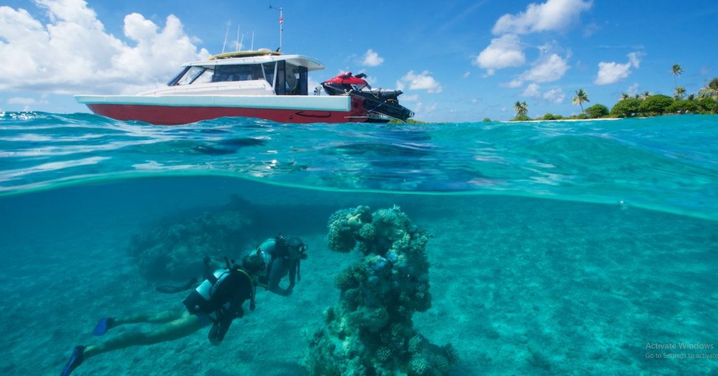 charter guest jets on on tender to explore underwater world of Thailand